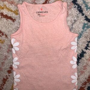 Crewcuts Pink Sleeveless Tank Top with Delicate Butterfly Details